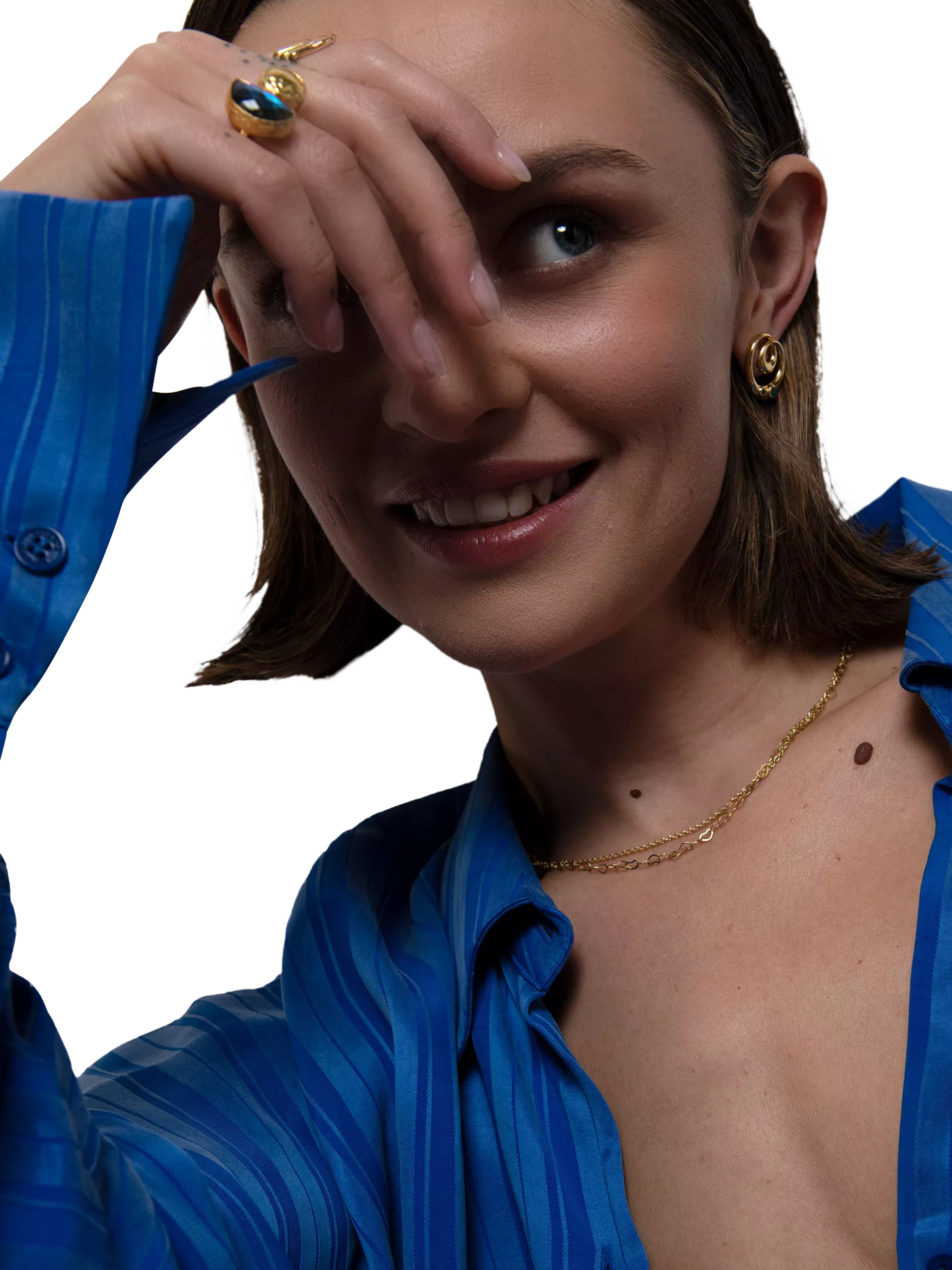 Ottoman Hands 18ct gold heart chain necklace - British product