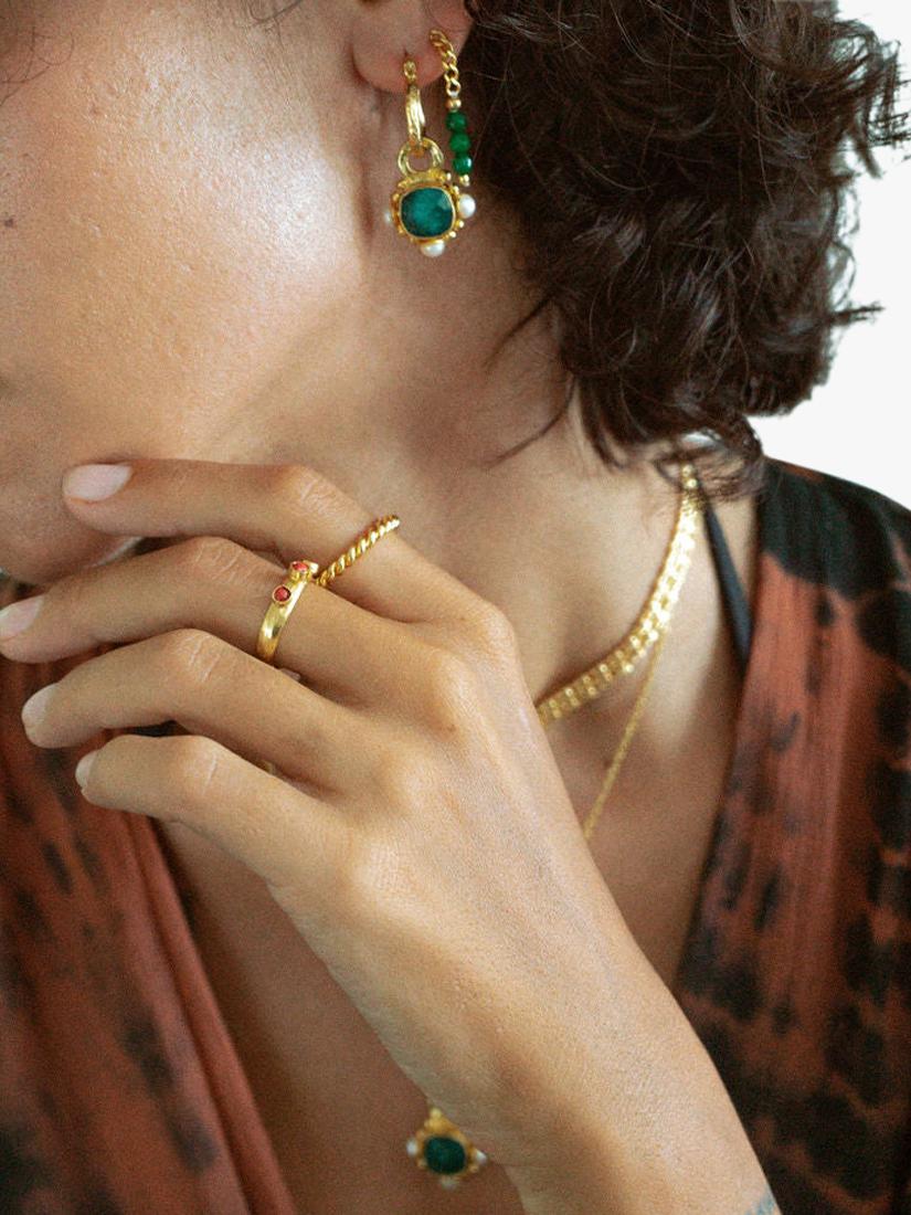 Ottoman Hands gold hoop earrings - British product