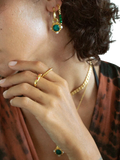 Ottoman Hands gold hoop earrings - British product