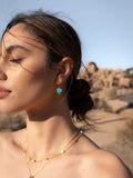 Ottoman Hands evil eye drop earrings gold-plated (British brand)