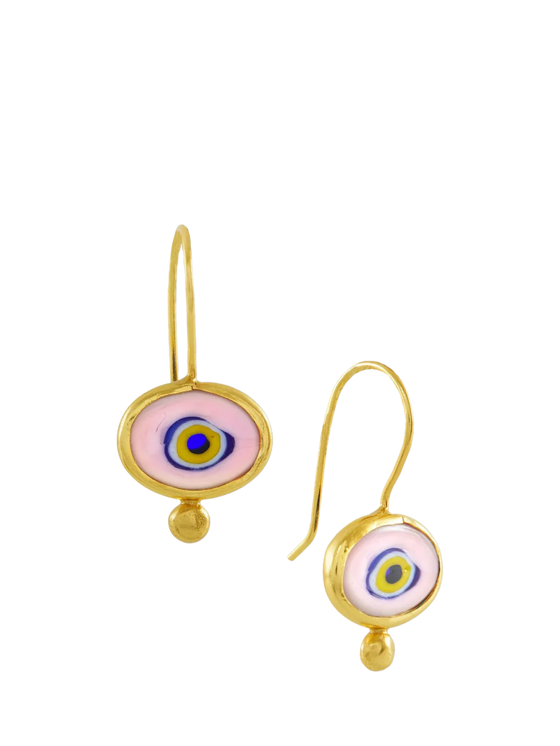 Ottoman Hands Alara Evil Eye Drop Earrings