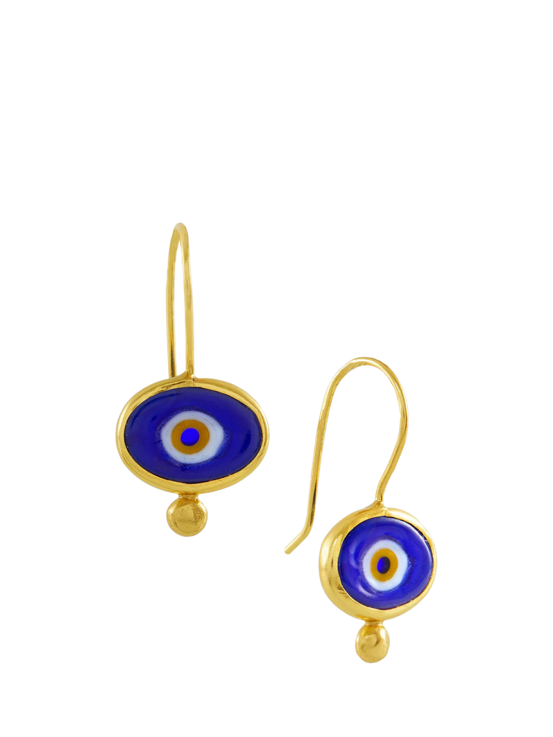 Ottoman Hands Alara Evil Eye Drop Earrings