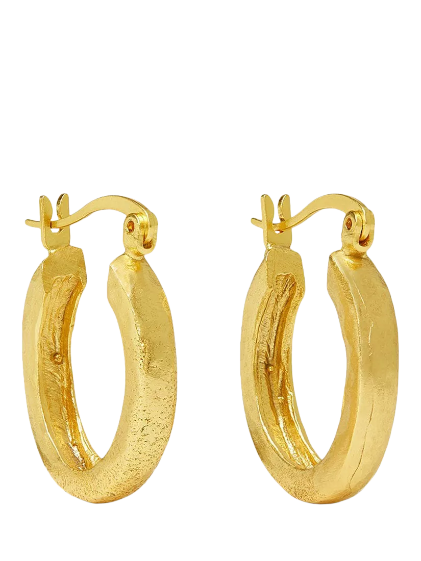 Ottoman Hands hoop earrings gold plated 2.5cm drop (British brand)