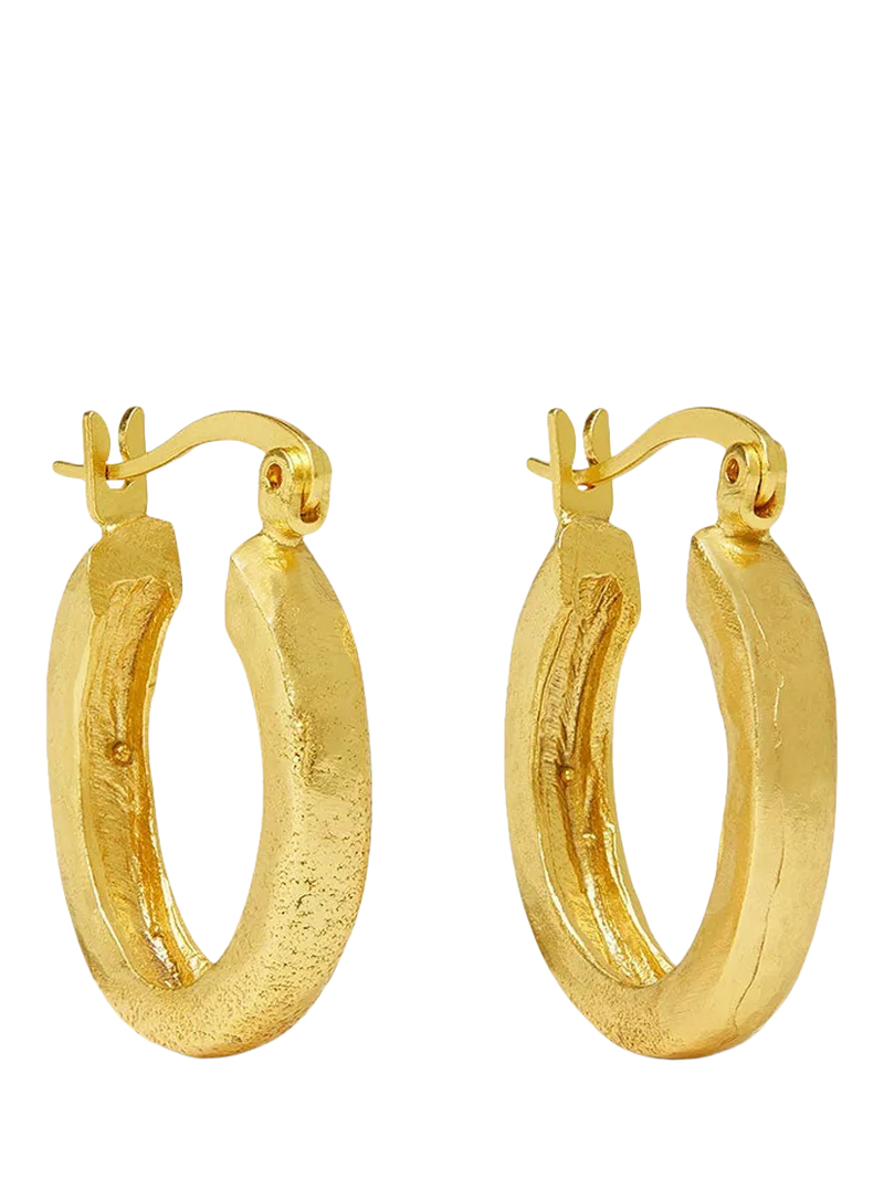 Ottoman Hands hoop earrings gold plated 2.5cm drop (British brand)