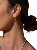 Ottoman Hands Aida gold plated hoop earrings (British brand)