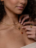 Ottoman Hands red onyx heart charm 1.5cm, UK version