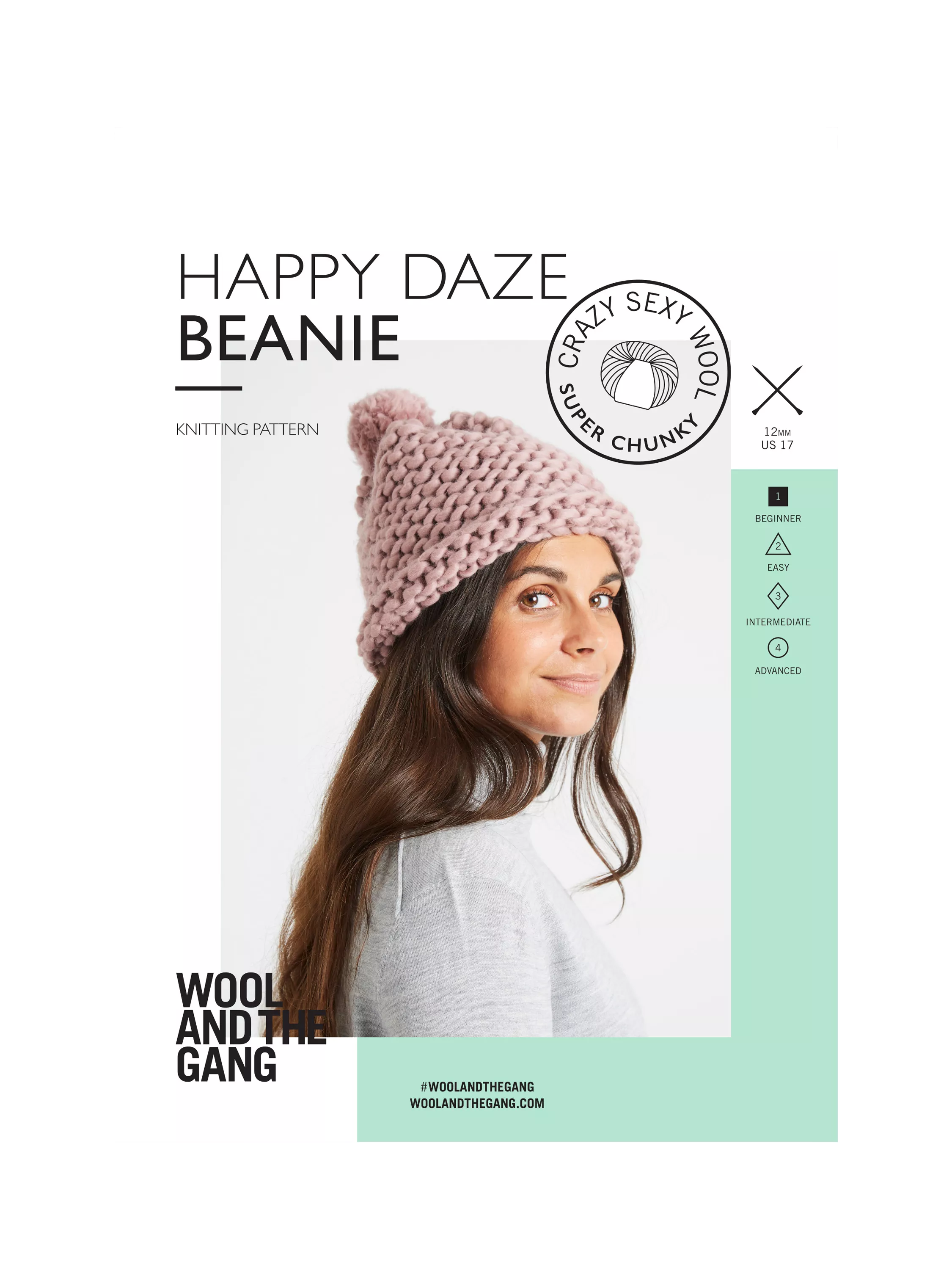 Wool And The Gang Happy Daze Beanie pattern, UK version