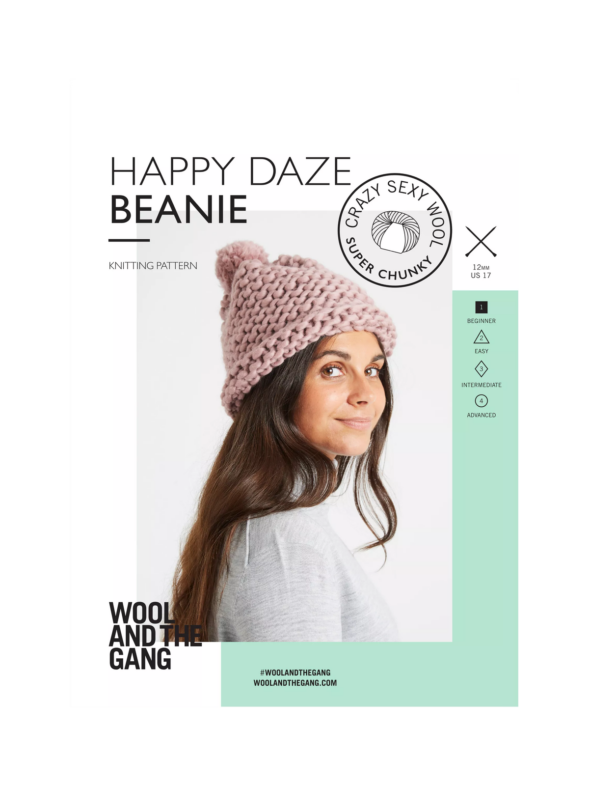 Wool And The Gang Happy Daze Beanie pattern, UK version