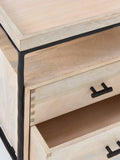 John Lewis industrial mango wood bedside table white wash (British brand)