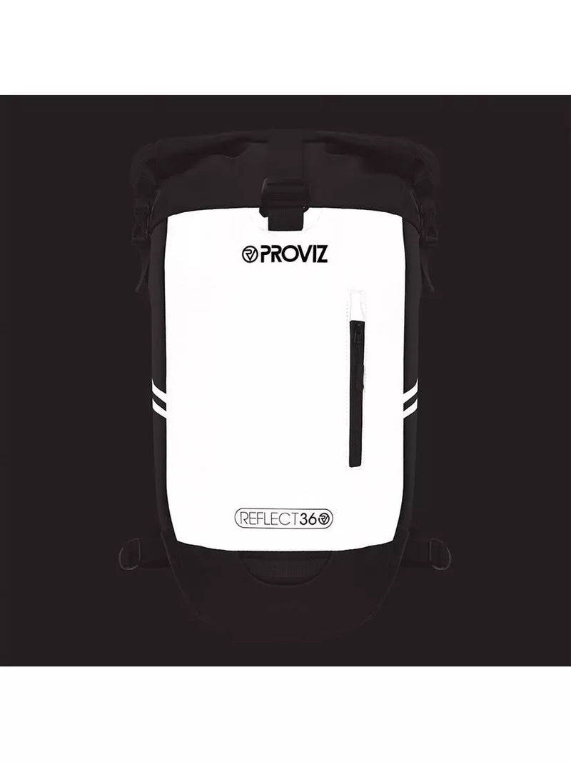 Proviz reflective rolltop backpack silver 30L - British product