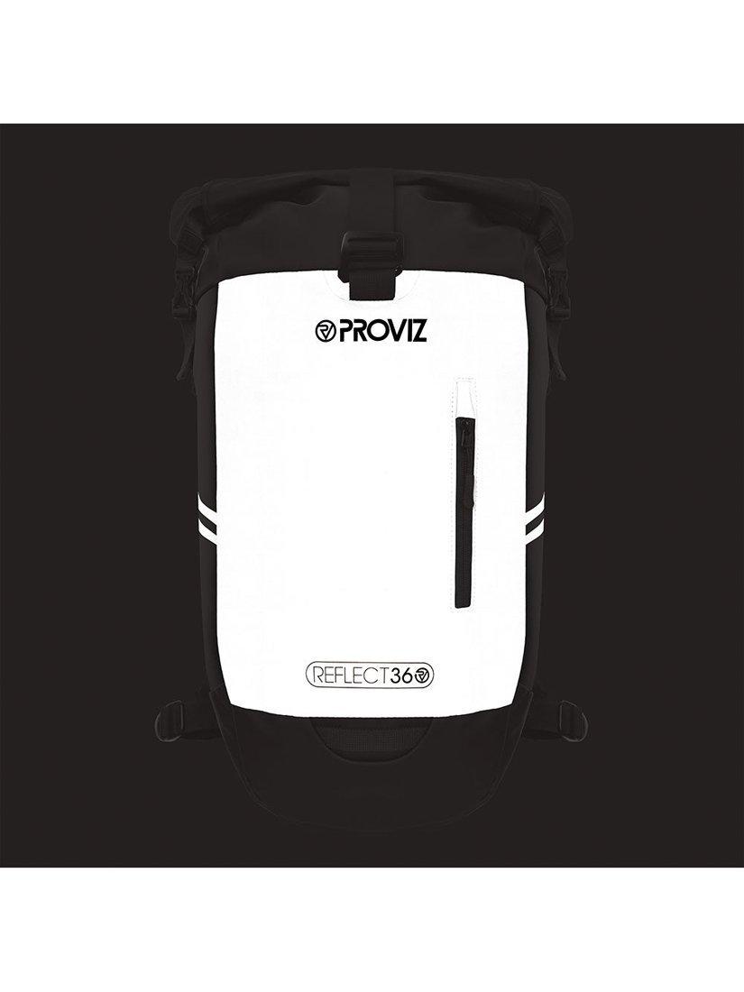 Proviz reflective rolltop backpack silver 30L - British product