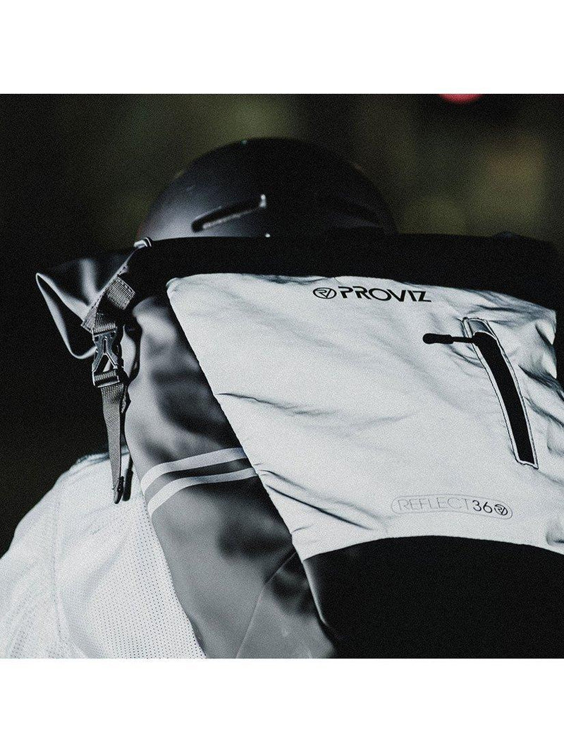 Proviz reflective rolltop backpack silver 30L - British product