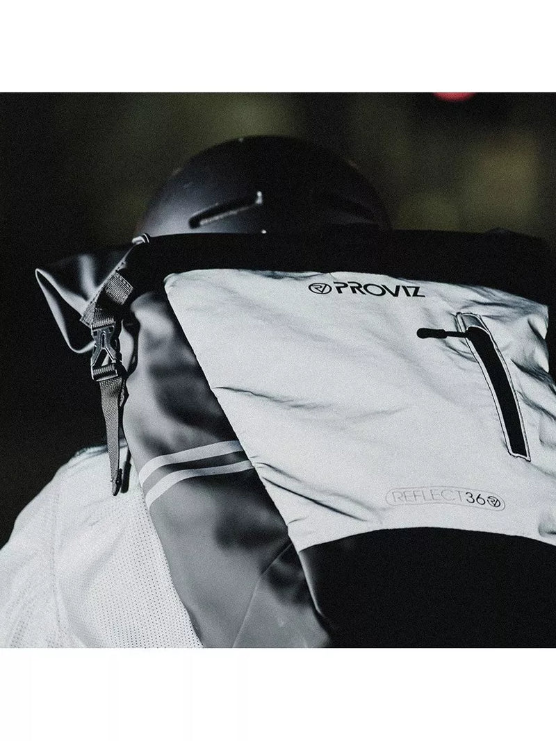 Proviz reflective rolltop backpack silver 30L - British product