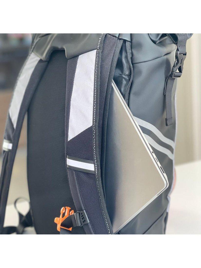Proviz reflective rolltop backpack silver 30L - British product