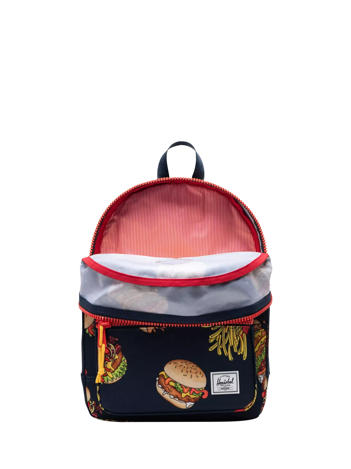 Herschel Supply Co. kids Heritage backpack burgers and fries, imported from the UK