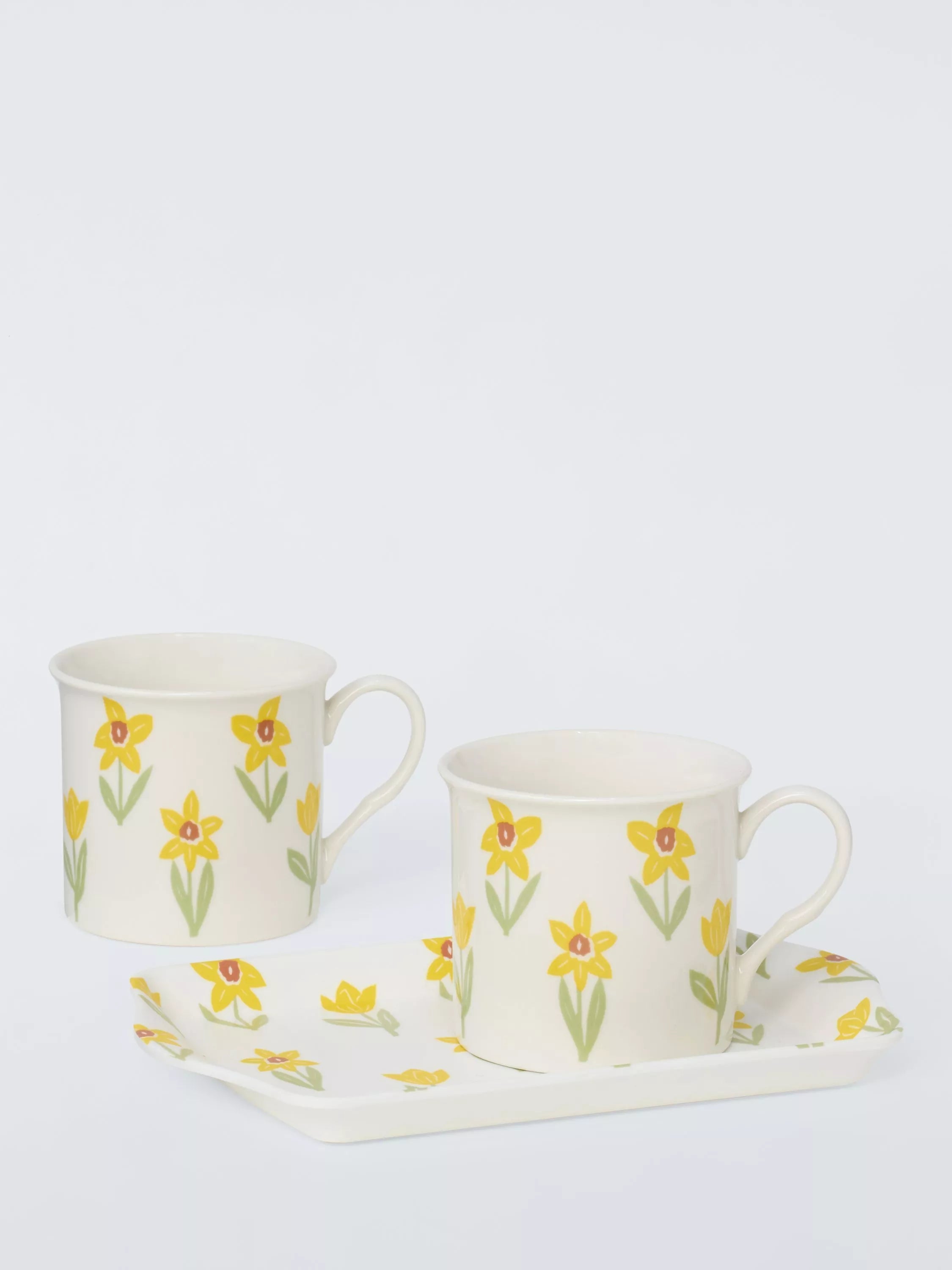John Lewis Easter daffodil mug set, tray, imported from the UK