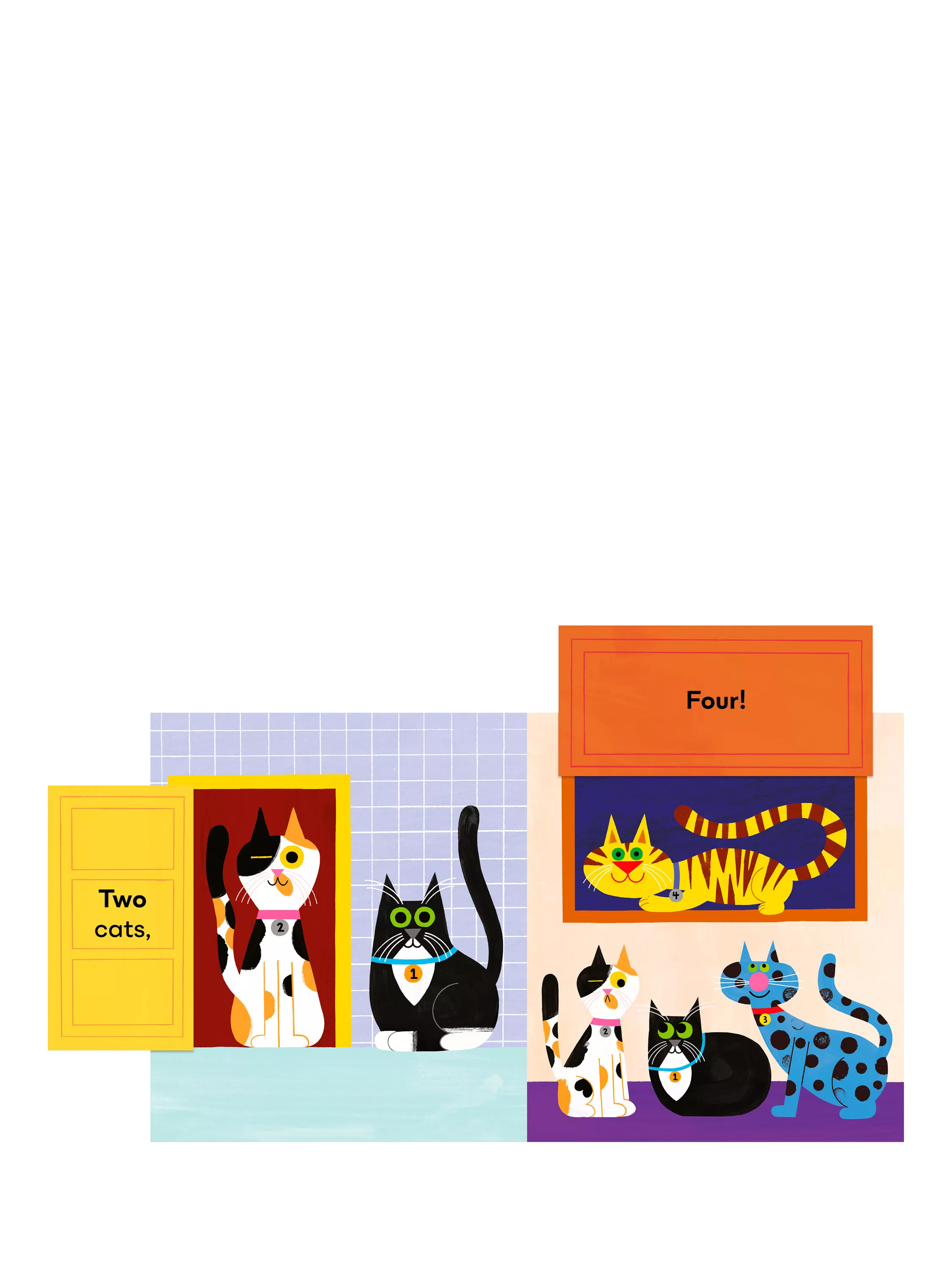 Nosy Crow One Cat Two Cats counting book hardback - British product