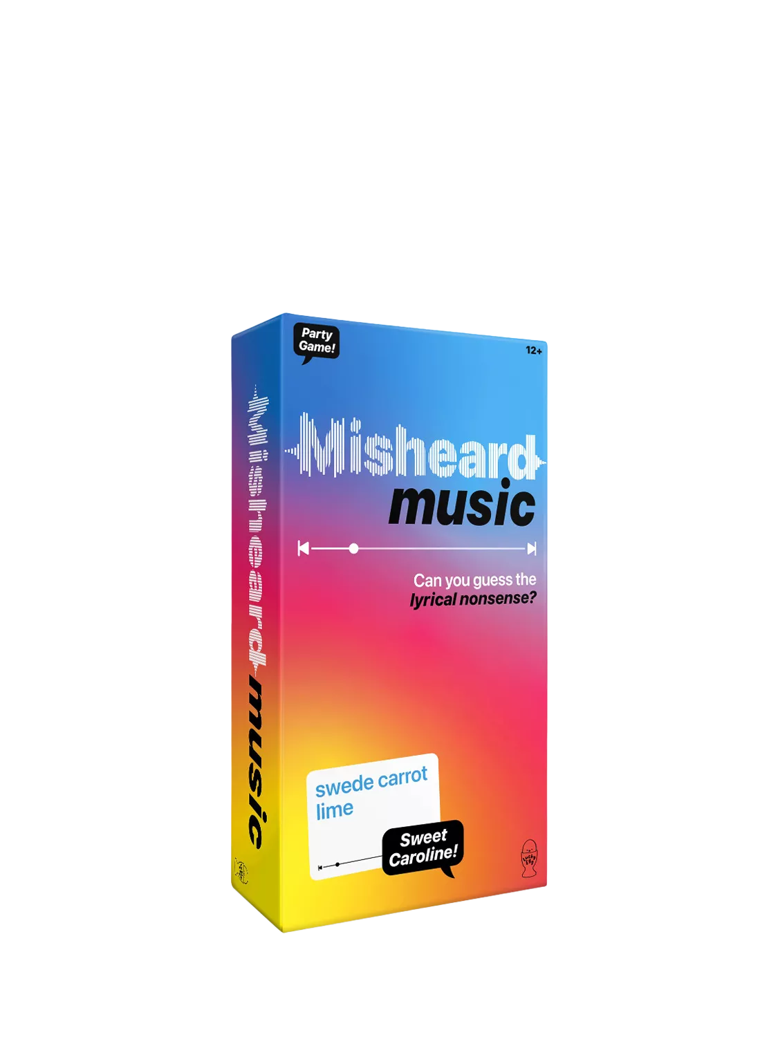Lucky Egg Misheard Music party game for family night, UK version