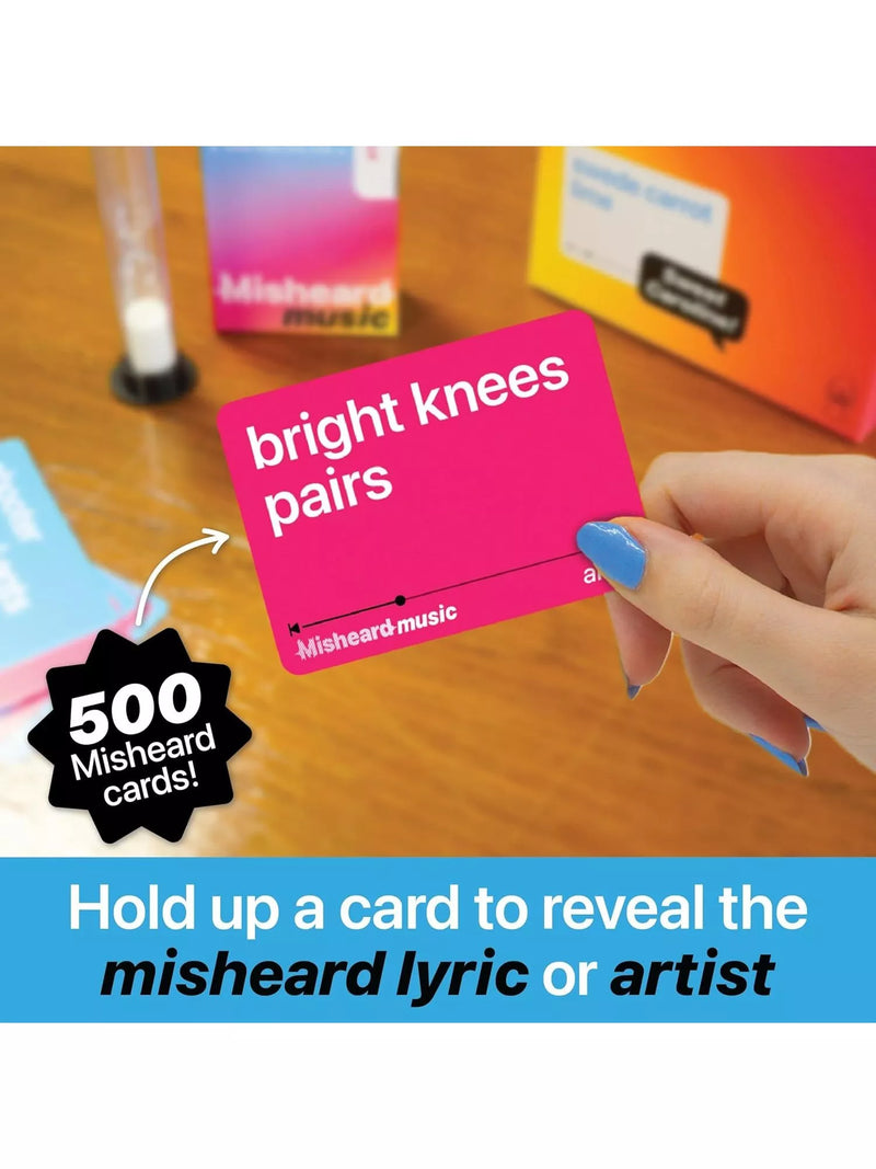 Lucky Egg Misheard Music party game for family night, UK version