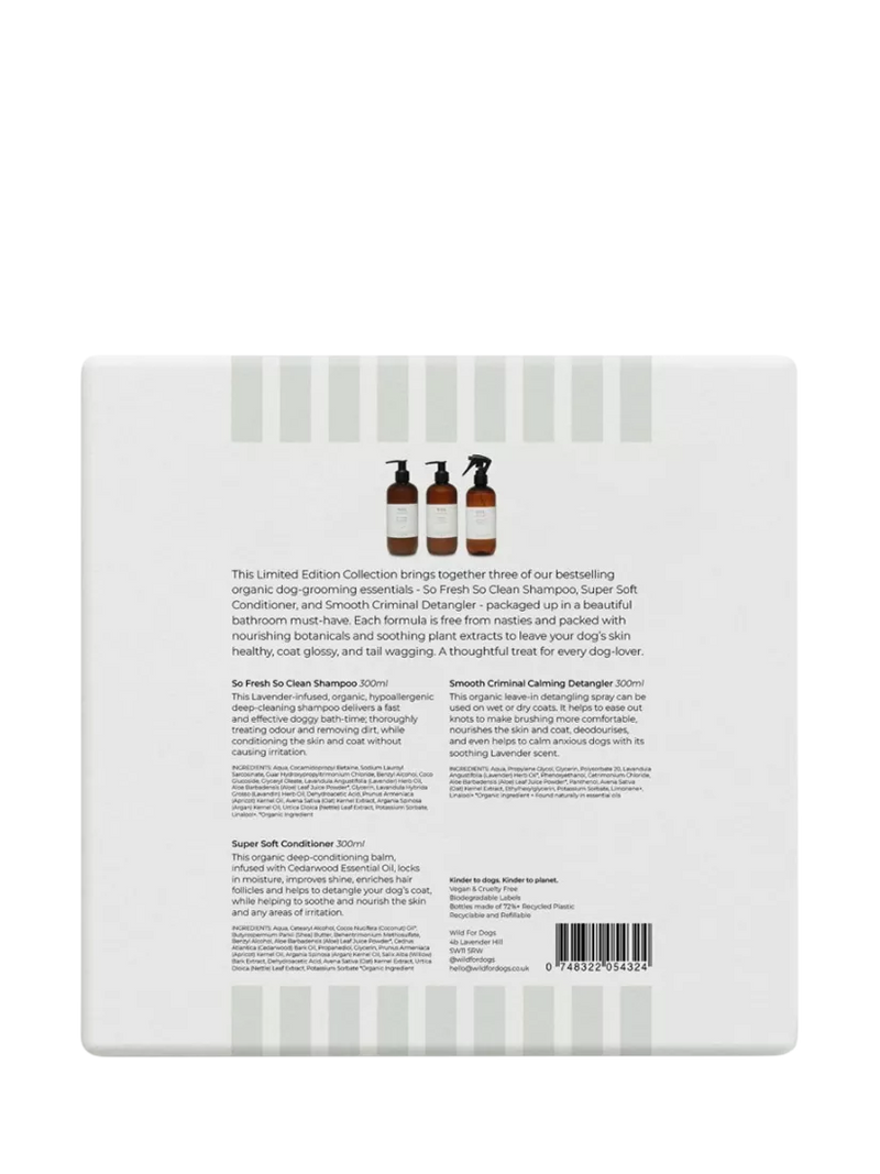Wild For Dogs Happy Dog grooming kit (British brand)