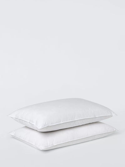 John Lewis John Lewis Natural Collection Goose Feather & Down Standard Pillow Pair, Firm (5)- Buy online at McGrocer