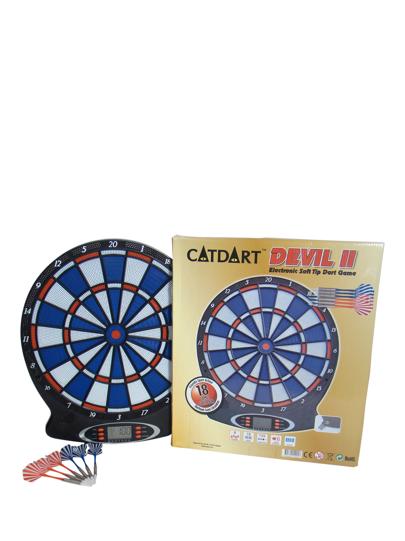 Gamesson electronic dartboard with LCD display and 6 darts (British brand)