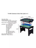 Gamesson Jupiter 4-in-1 games table with accessories, UK version
