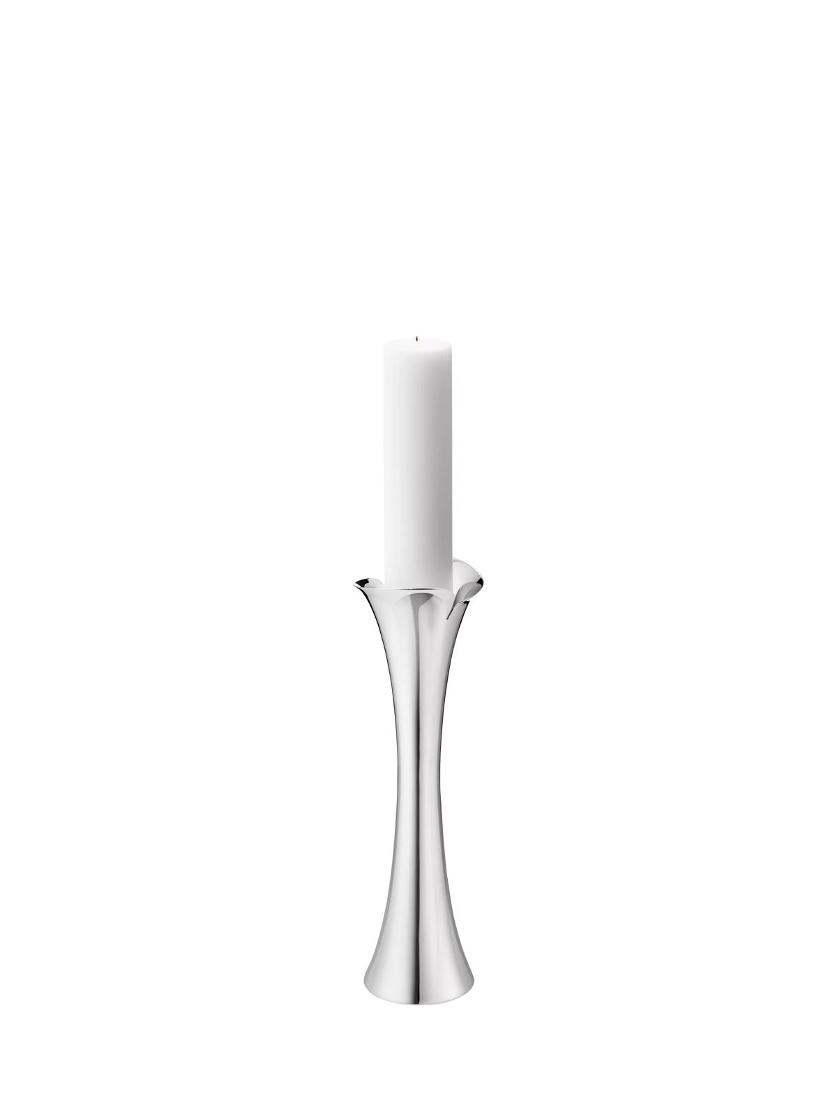 Georg Jensen Bloom stainless steel floor candle holder H40cm, UK version
