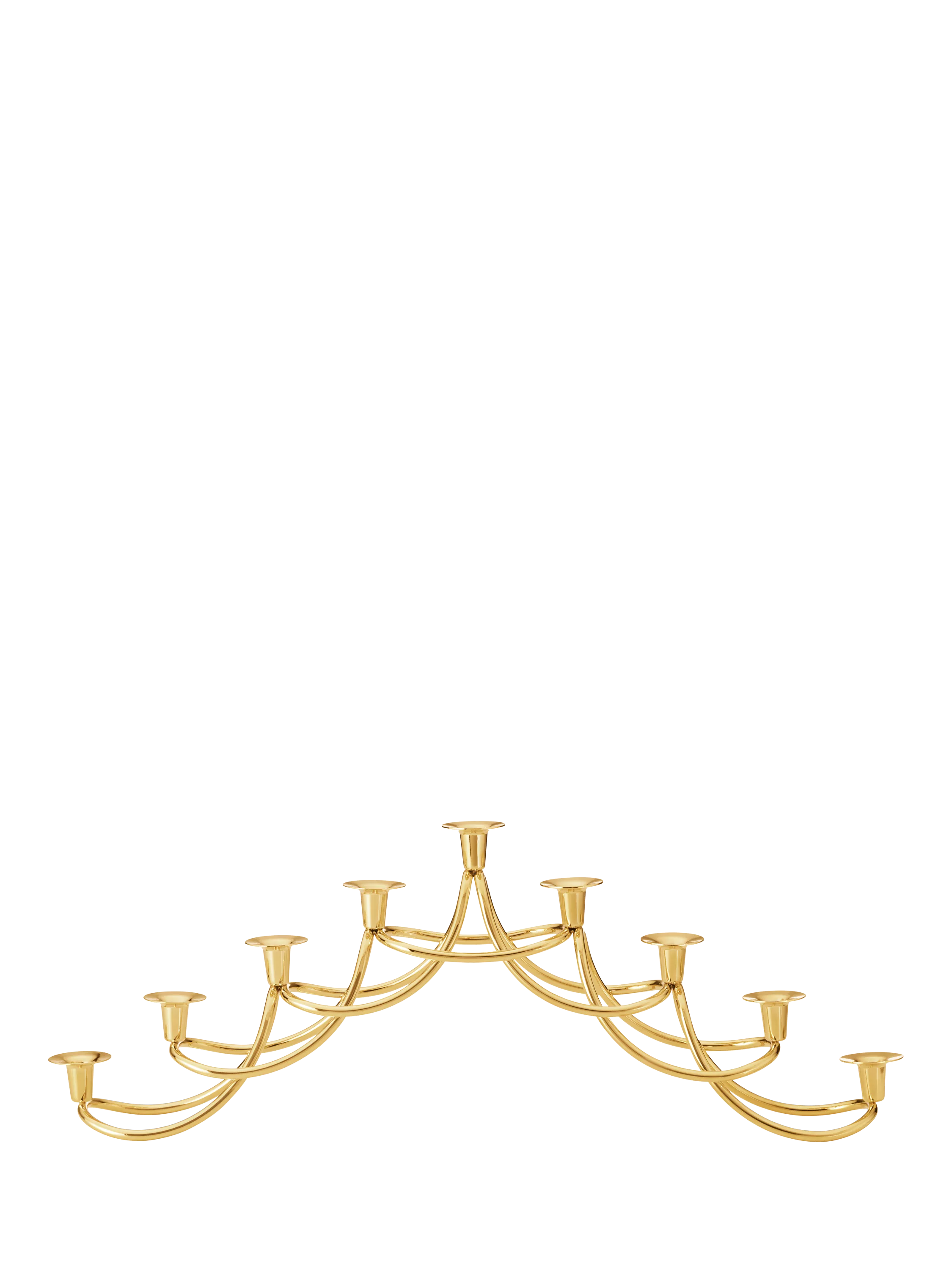 Georg Jensen Harmony gold plated menorah, UK version