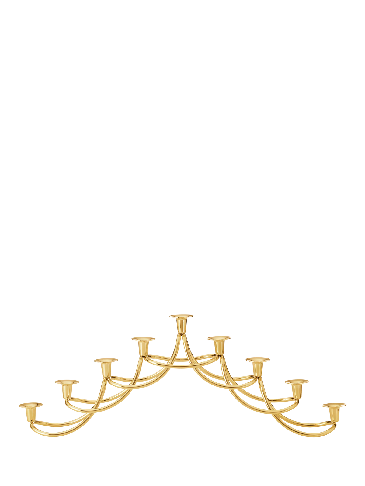 Georg Jensen Harmony gold plated menorah, UK version