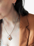 Be-Jewelled Baltic amber pendant necklace in sterling silver, imported from the UK