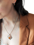 Be-Jewelled Baltic amber pendant necklace in sterling silver, imported from the UK