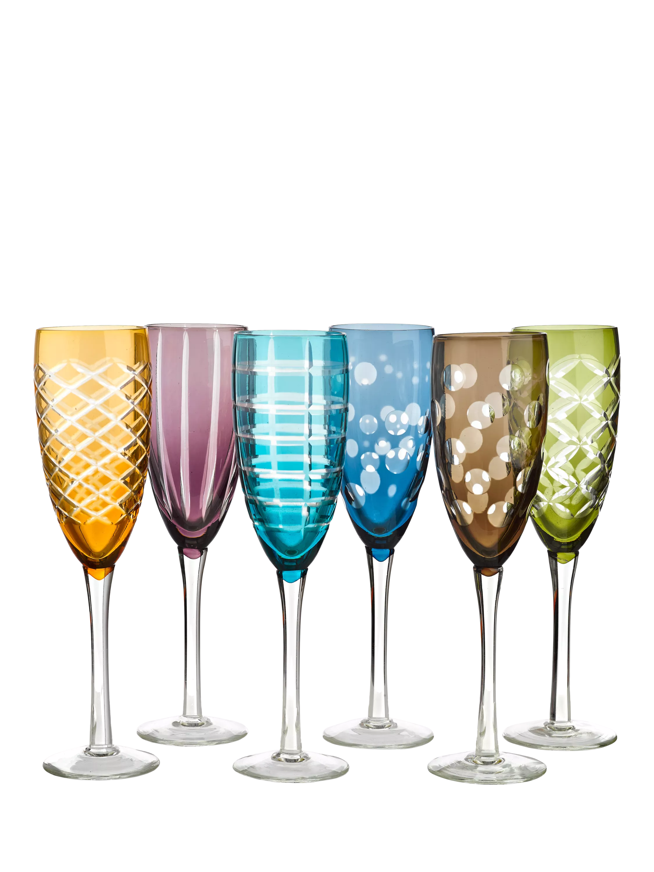 pols potten Cuttings champagne flutes set of 6 230ml, imported from the UK