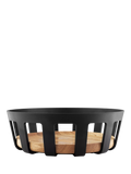 Eva Solo bread basket black/natural with bamboo base (British brand)