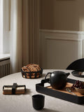Eva Solo bread basket black/natural with bamboo base (British brand)