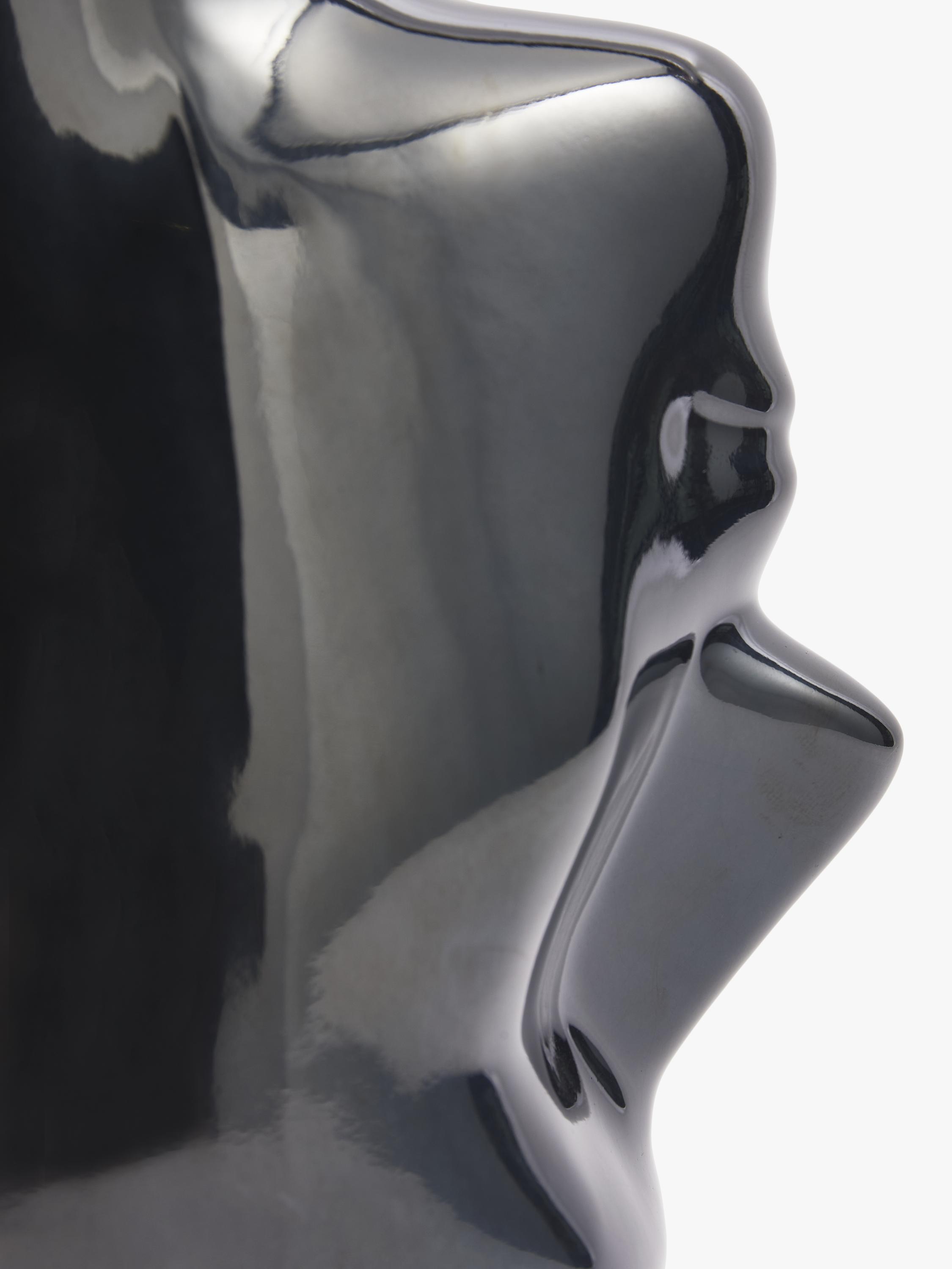pols potten vase upside down head long neck metallic H32.5cm - British product