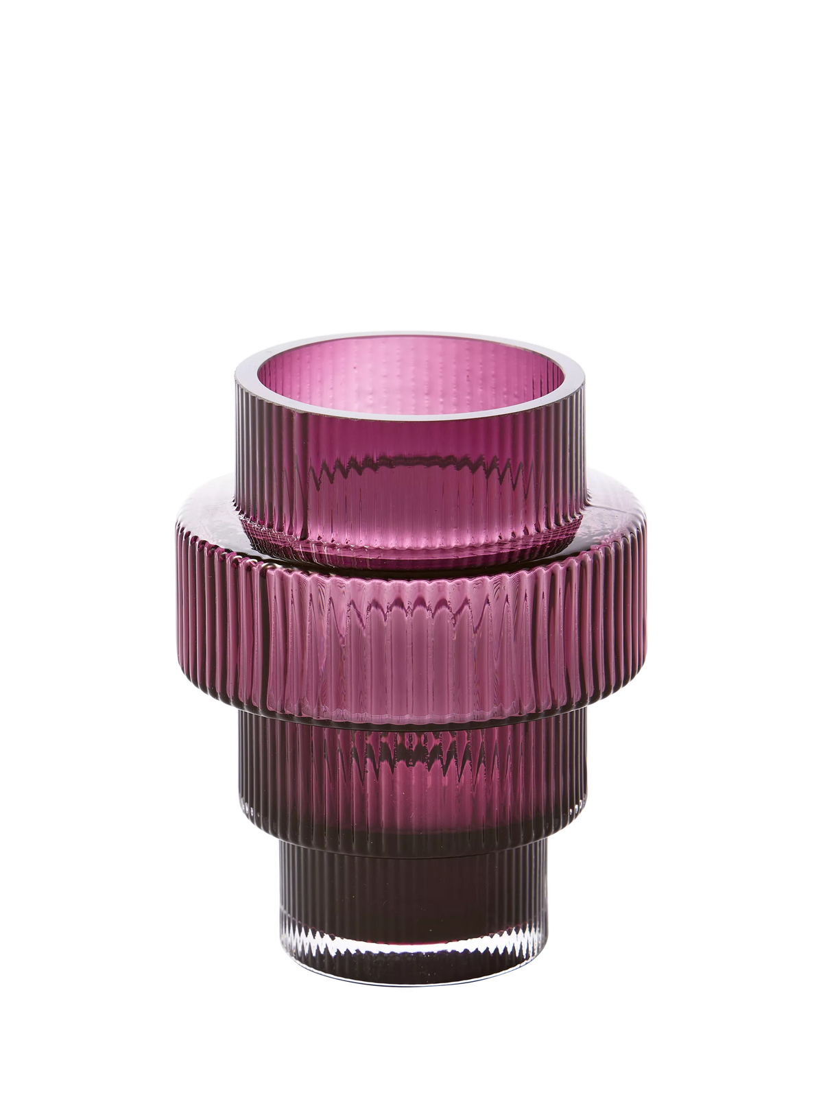 Pols Potten Glass Candle Holder Steps Purple - British product