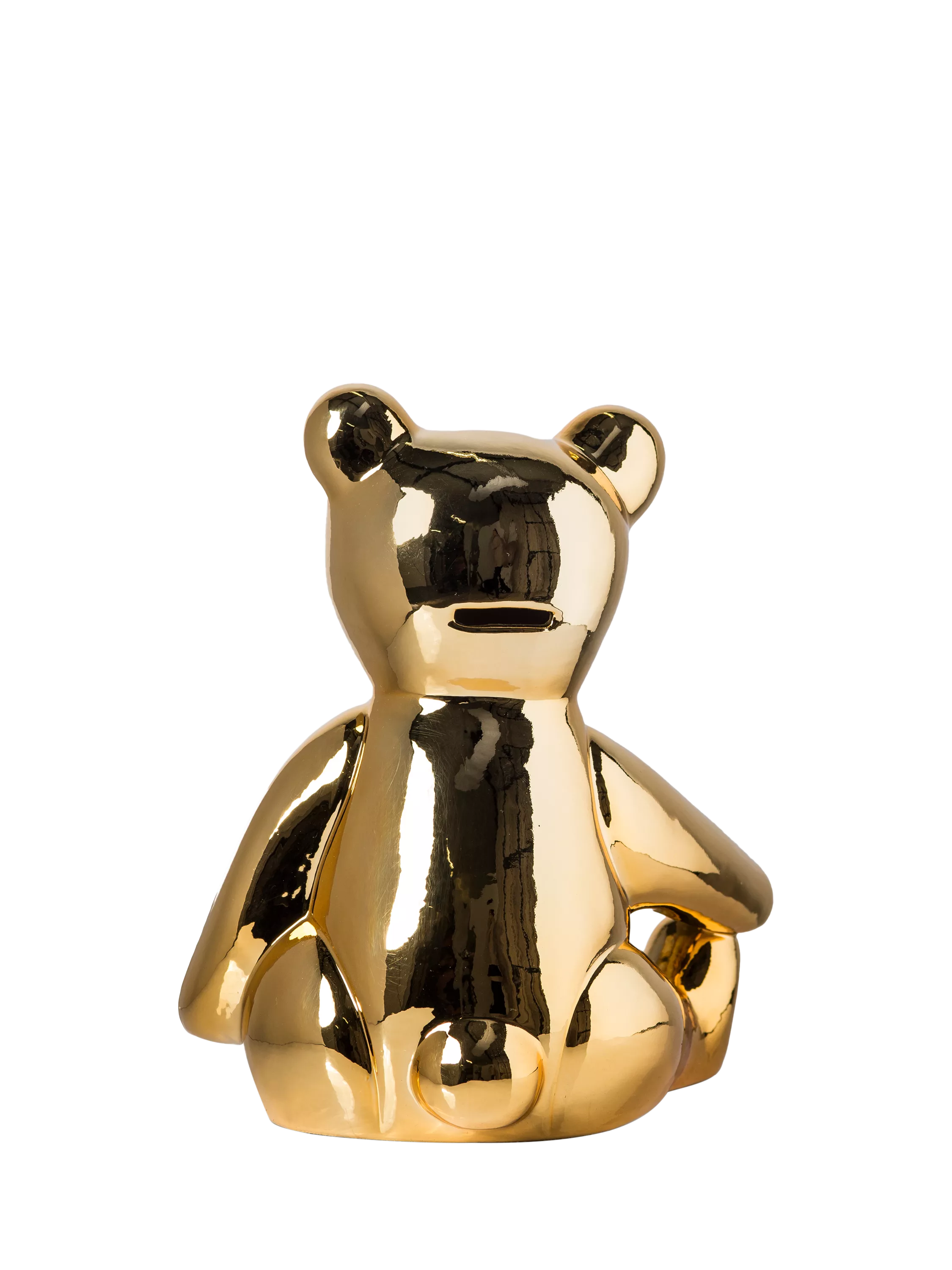 pols potten teddy moneybox gold, UK version