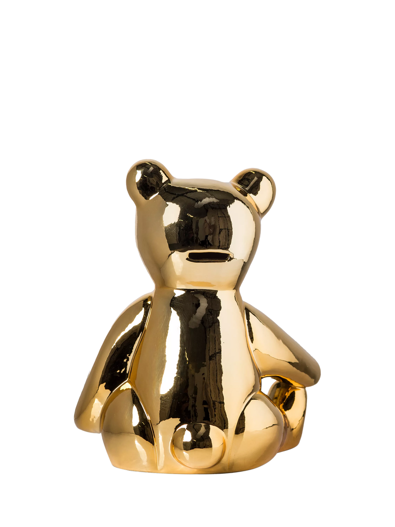 pols potten teddy moneybox gold, UK version