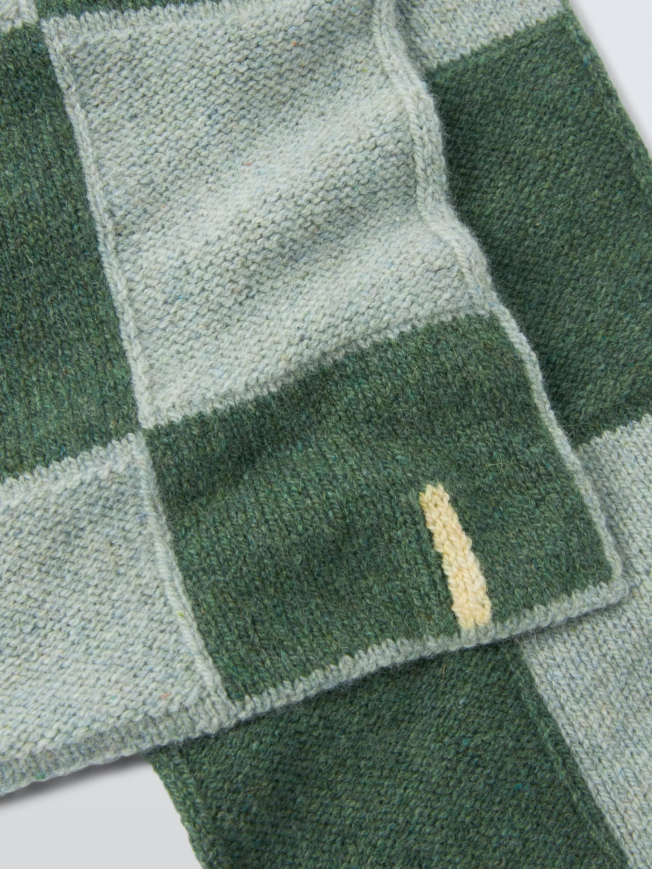 John Lewis recycled wool check scarf (British brand)