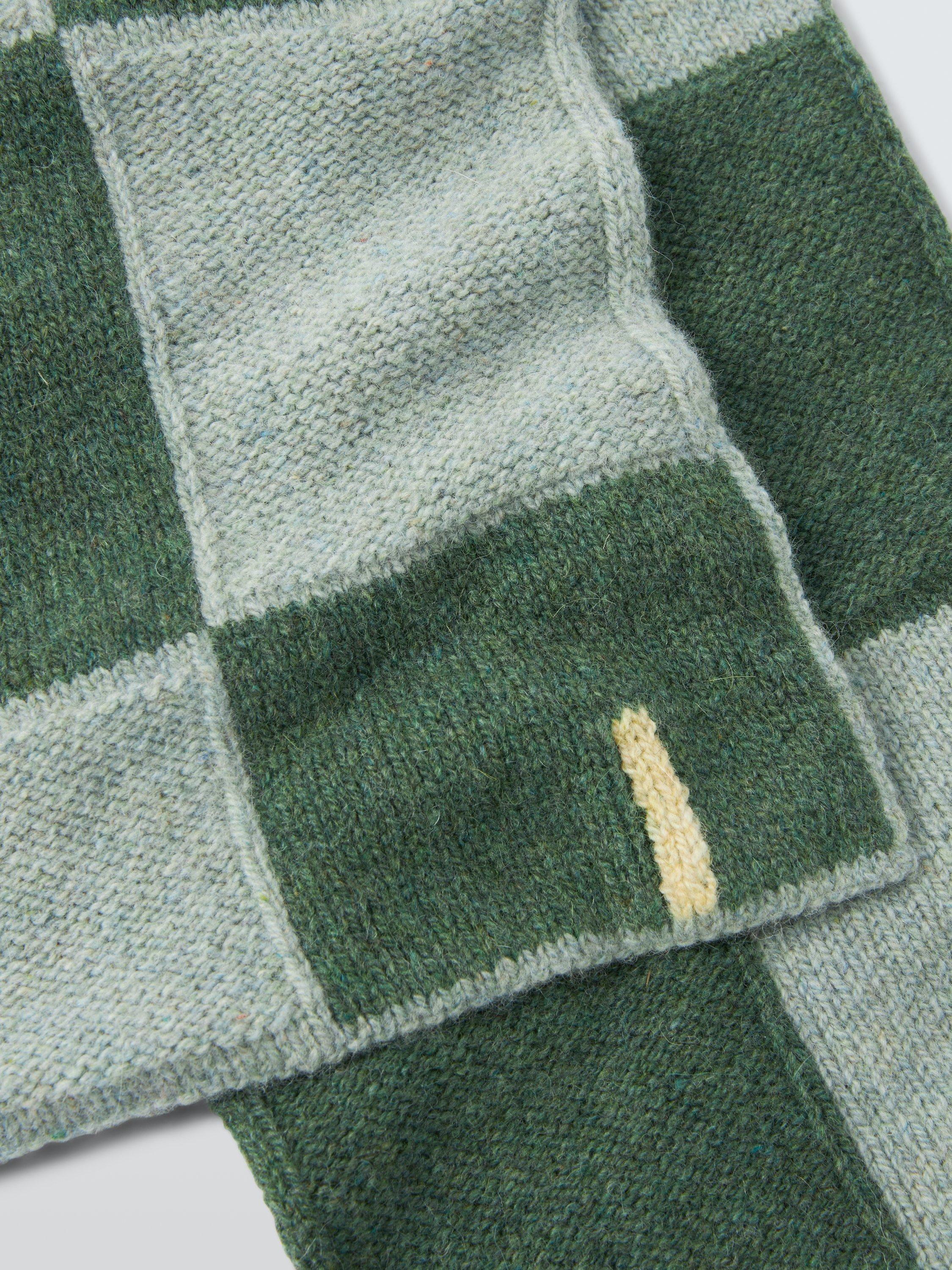 John Lewis recycled wool check scarf (British brand)