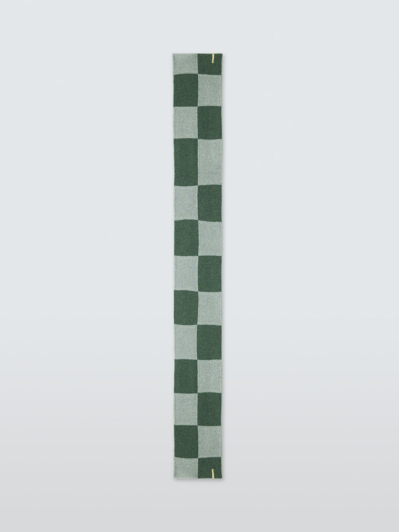 John Lewis recycled wool check scarf (British brand)