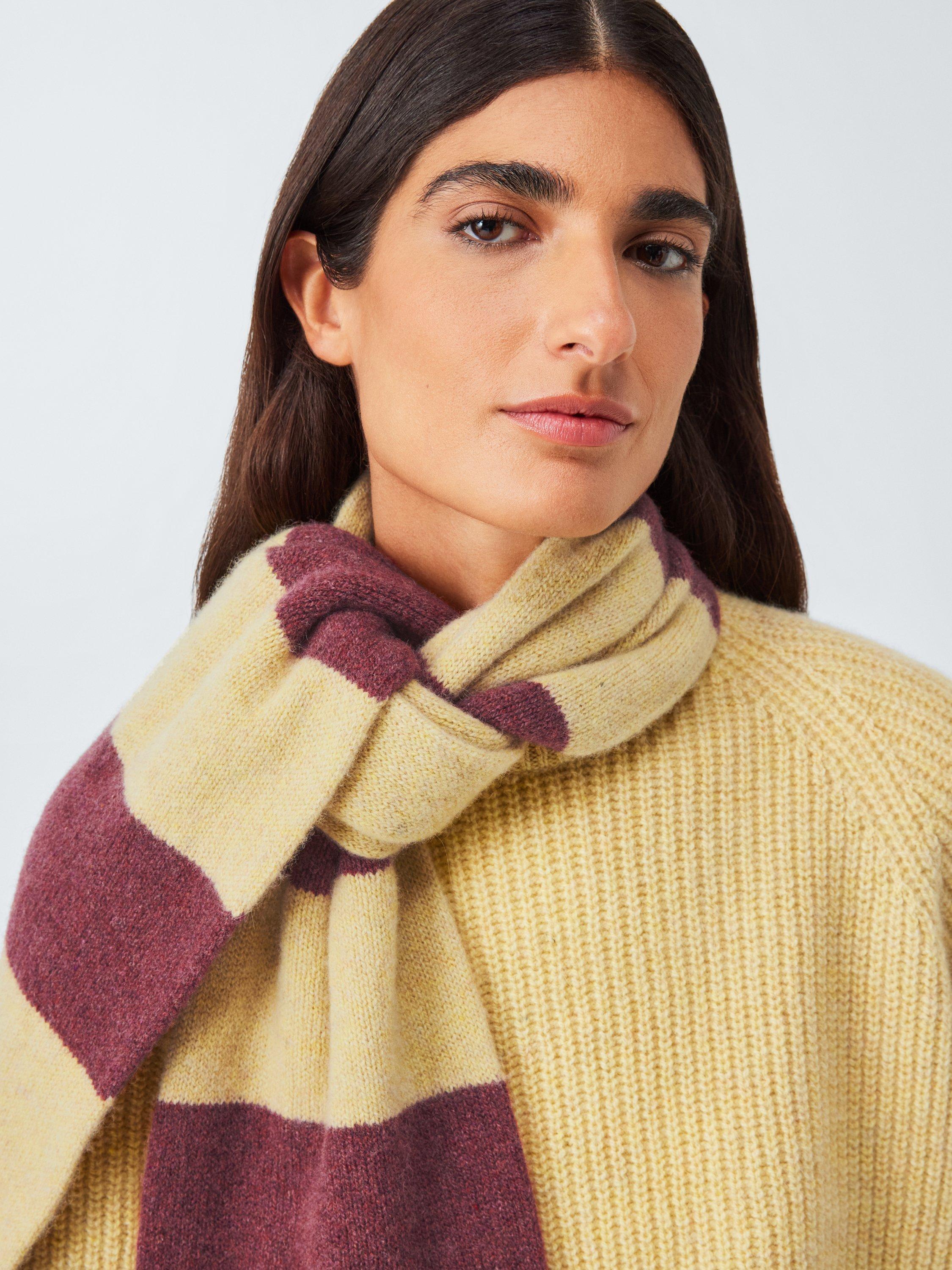 John Lewis recycled wool striped scarf (British brand)