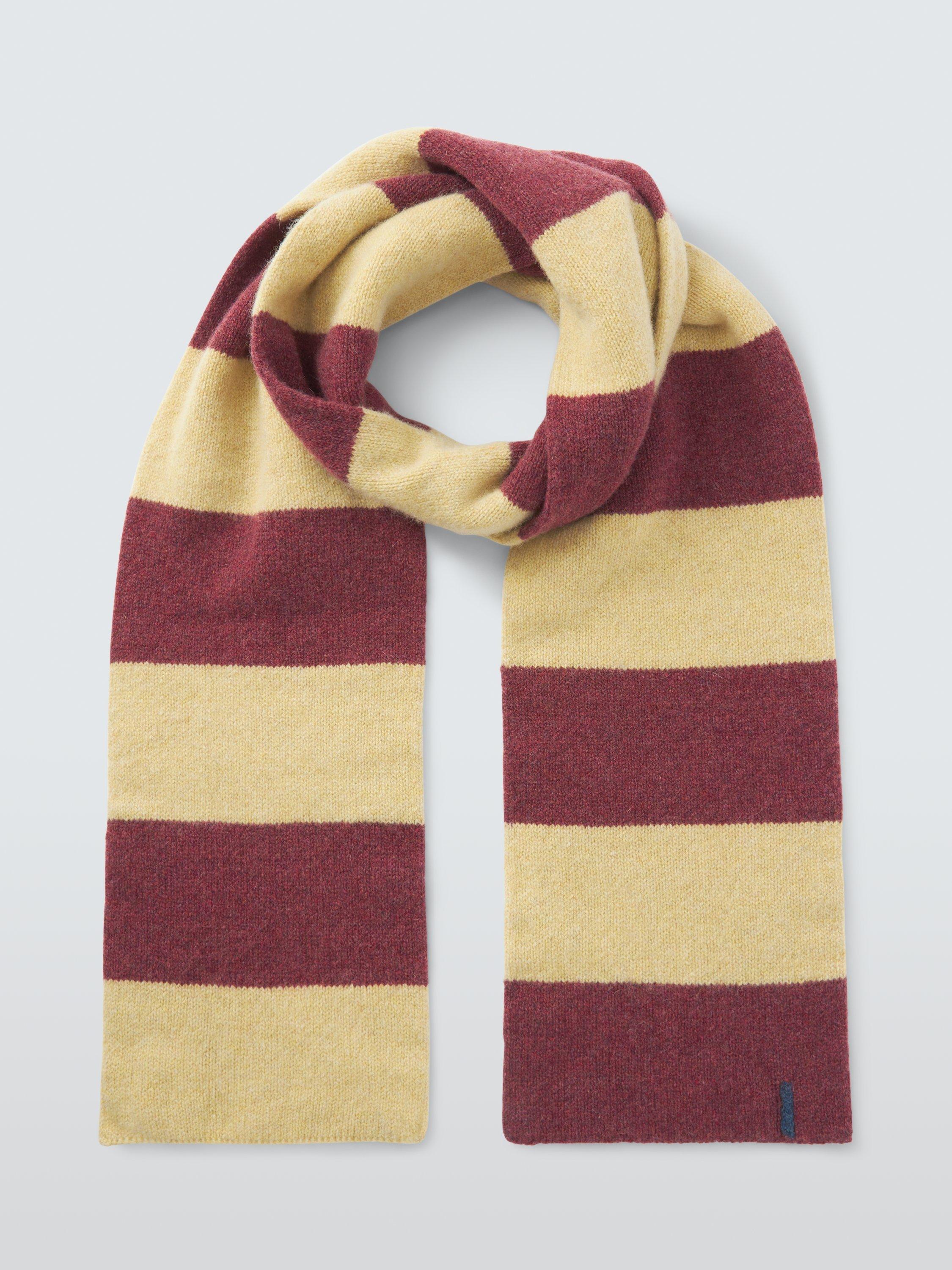 John Lewis recycled wool striped scarf (British brand)
