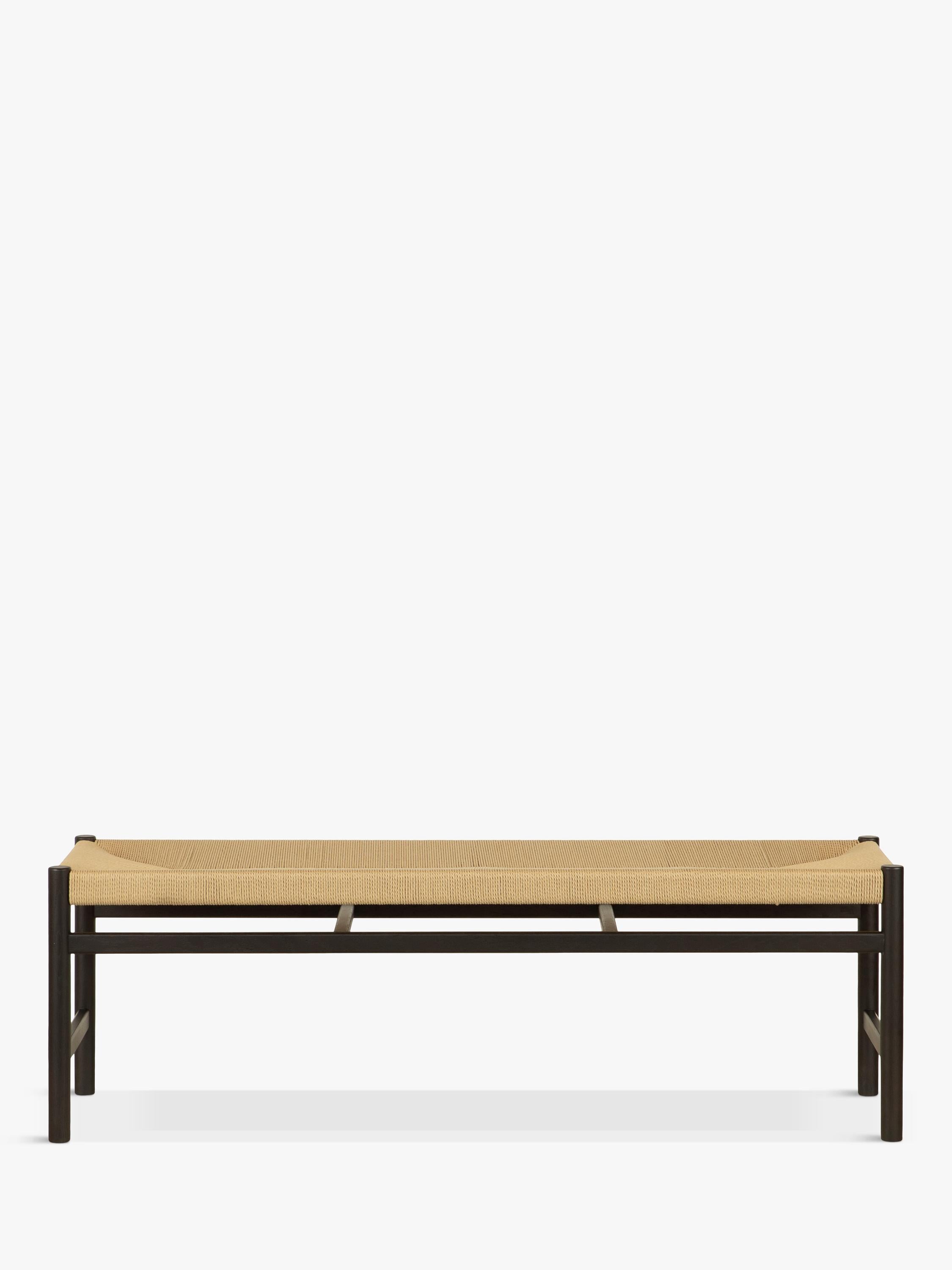 John Lewis Reed dining bench oak paper cord seat, imported from the UK