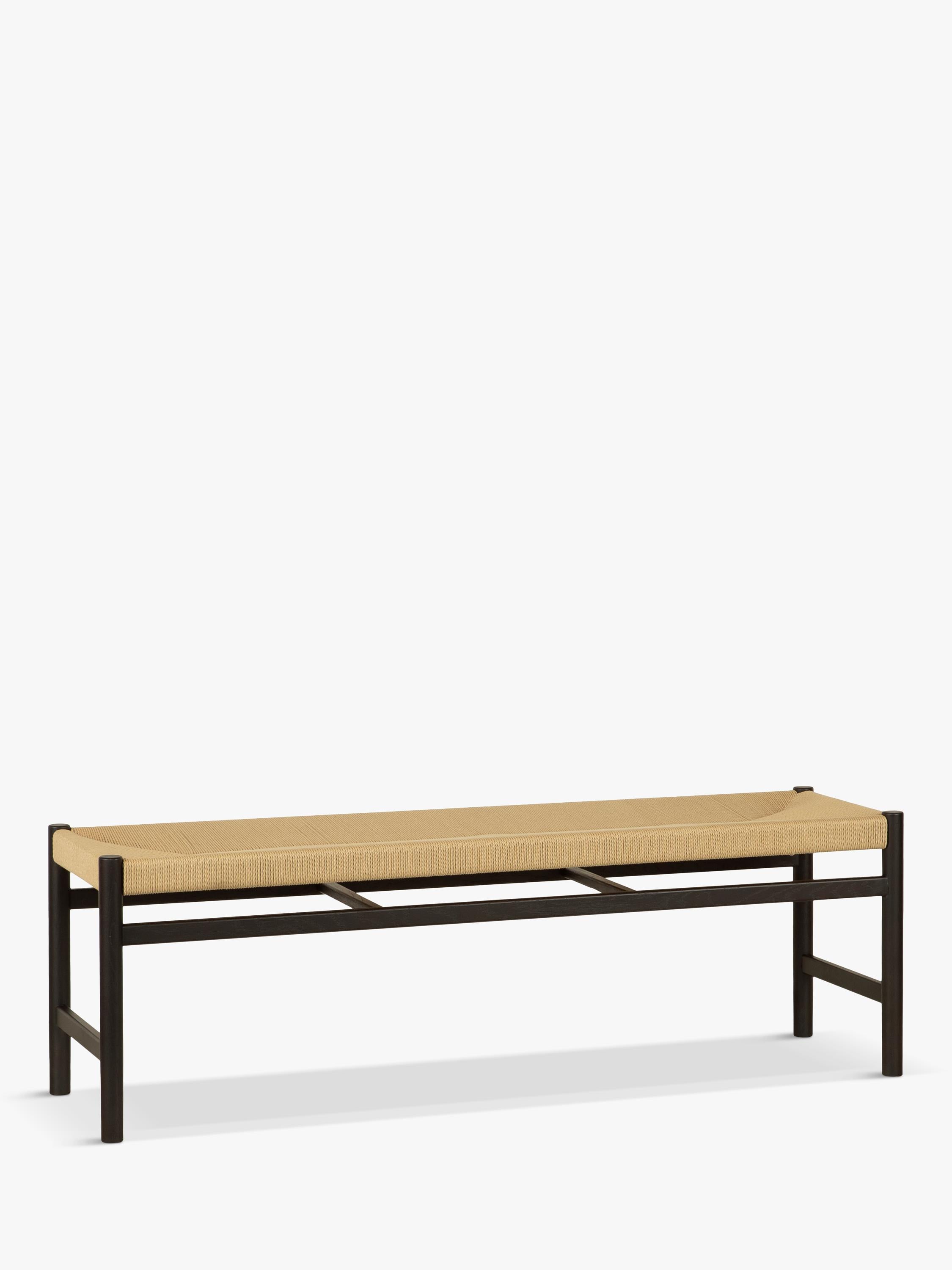 John Lewis Reed dining bench oak paper cord seat, imported from the UK