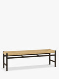 John Lewis Reed dining bench oak paper cord seat, imported from the UK
