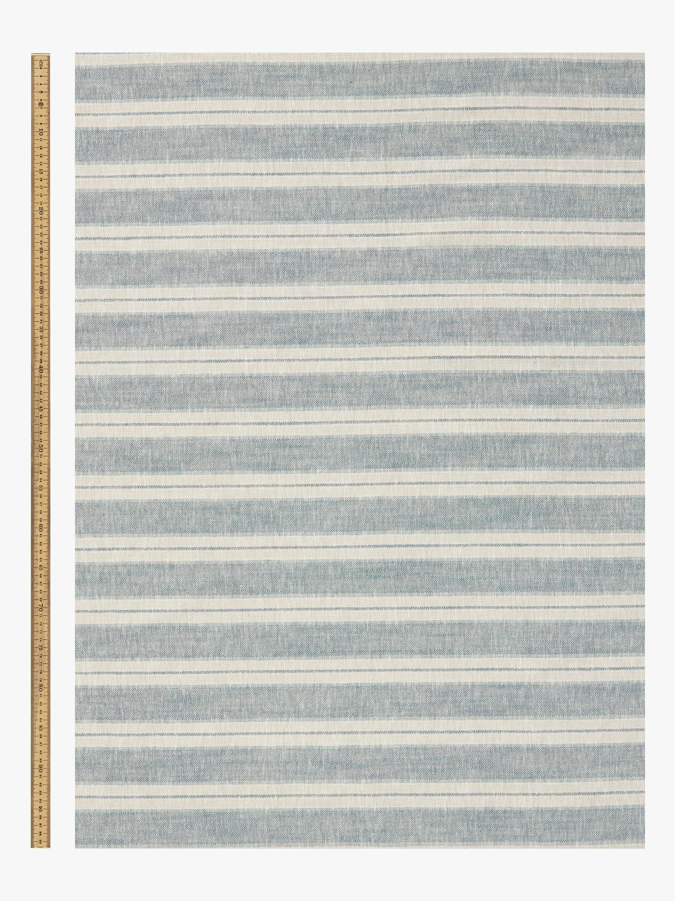 John Lewis Whitby Stripe furnishing fabric Bluestone, UK version