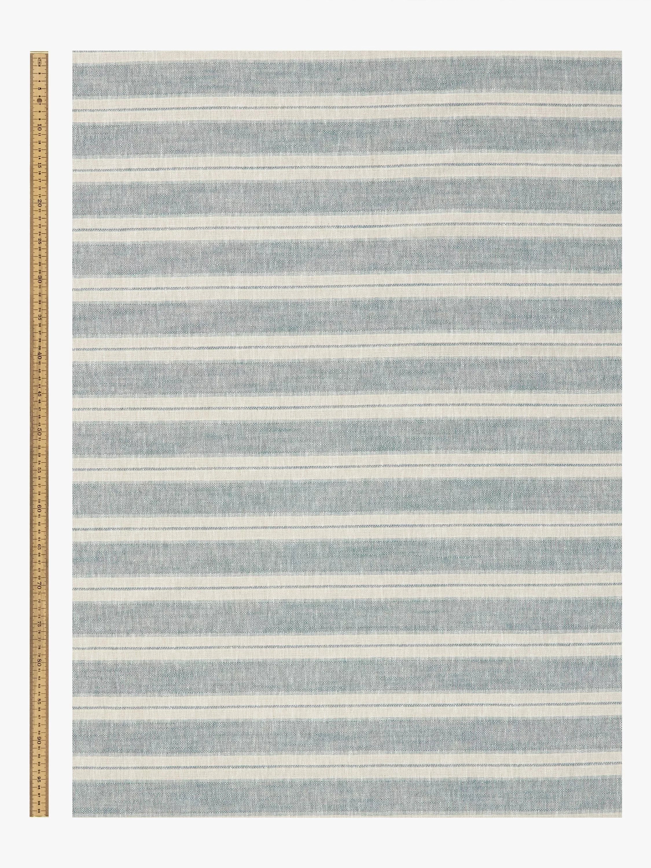 John Lewis Whitby Stripe furnishing fabric Bluestone, UK version