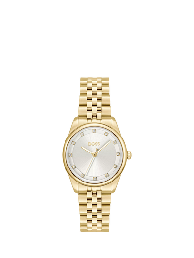 John Lewis HUGO BOSS Graceful Precious Bracelet Strap Watch, Gold- Buy online at McGrocer
